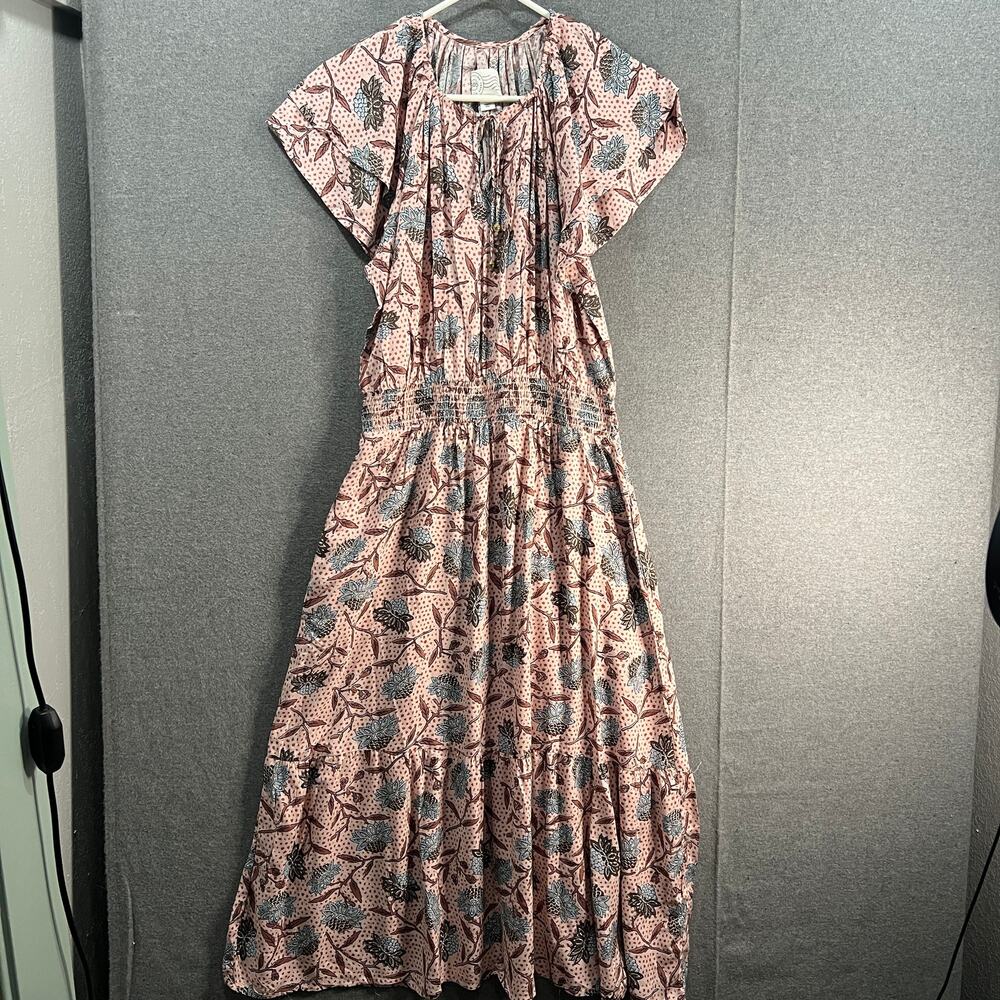 Destination 365 Short-Sleeve Midi Dress RoseFloral Petite X-Small